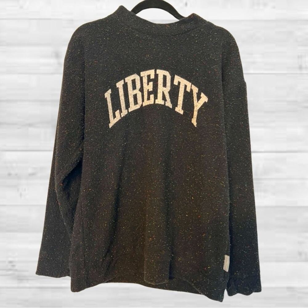 Vintage Woolly Threads Speckled Crewneck Sweatshirt ‘LIBERTY’ Made in USA